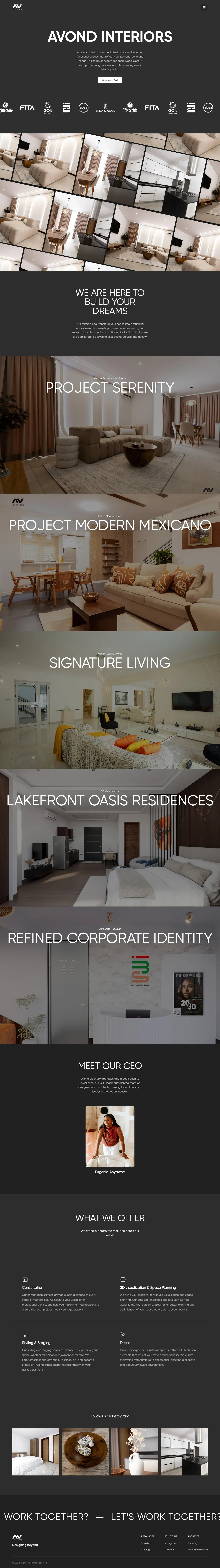 Avond Interiors home page
